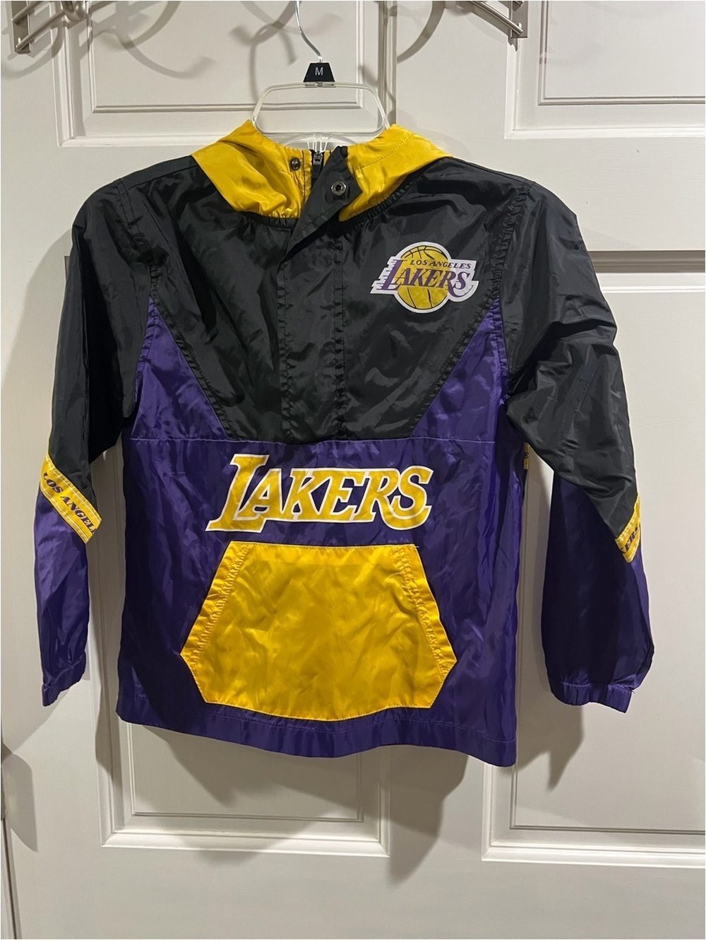 Los Angeles Lakers Windbreaker Jacket with Hood Kids Small (8)